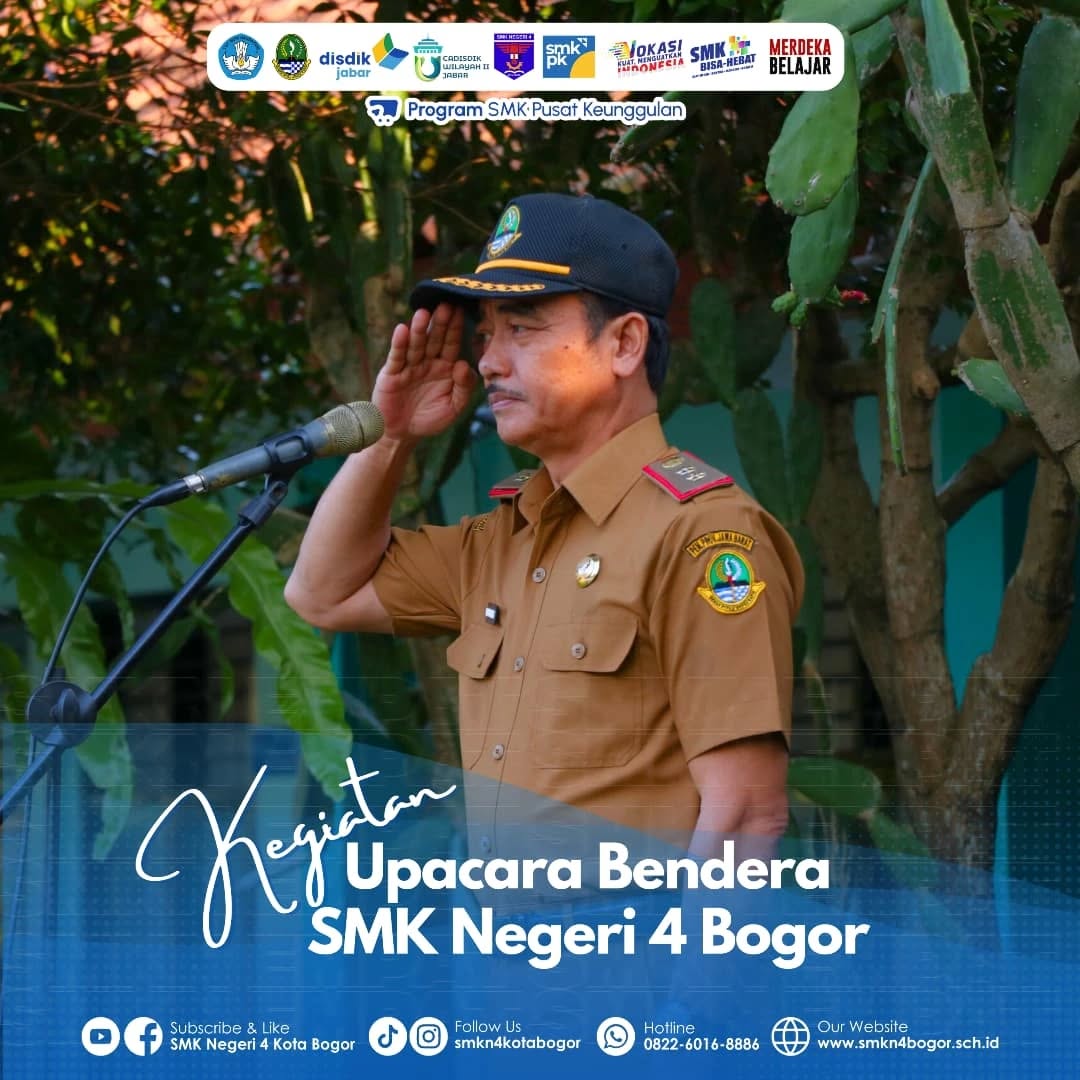 Upacara Bendera Dipimpin Kepala SMK Negeri 4 Bogor
