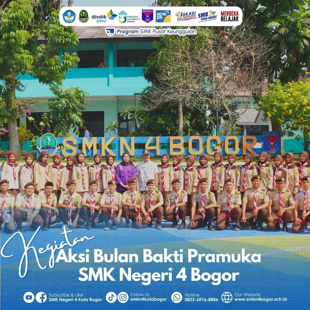 Aksi Bulan Bakti Pramuka di SMK Negeri 4 Bogor