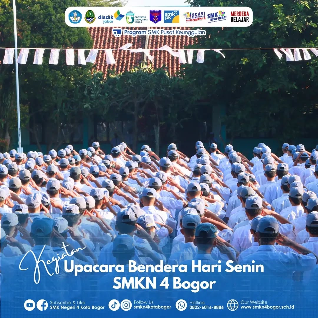 Upacara Bendera di SMK Negeri 4 Bogor