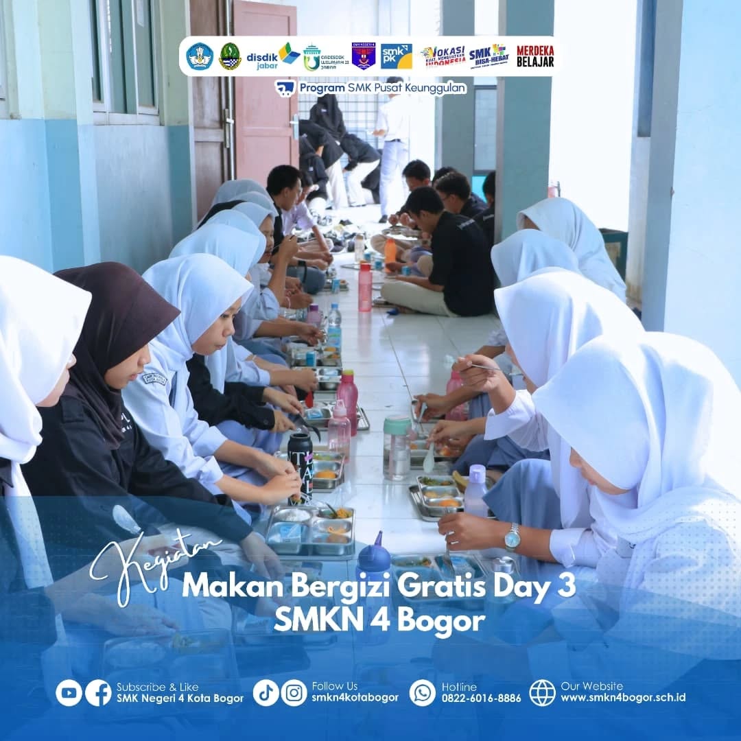 Makan Bergizi Gratis Hari ke-2 di SMKN 4 Bogor (19 Februari)