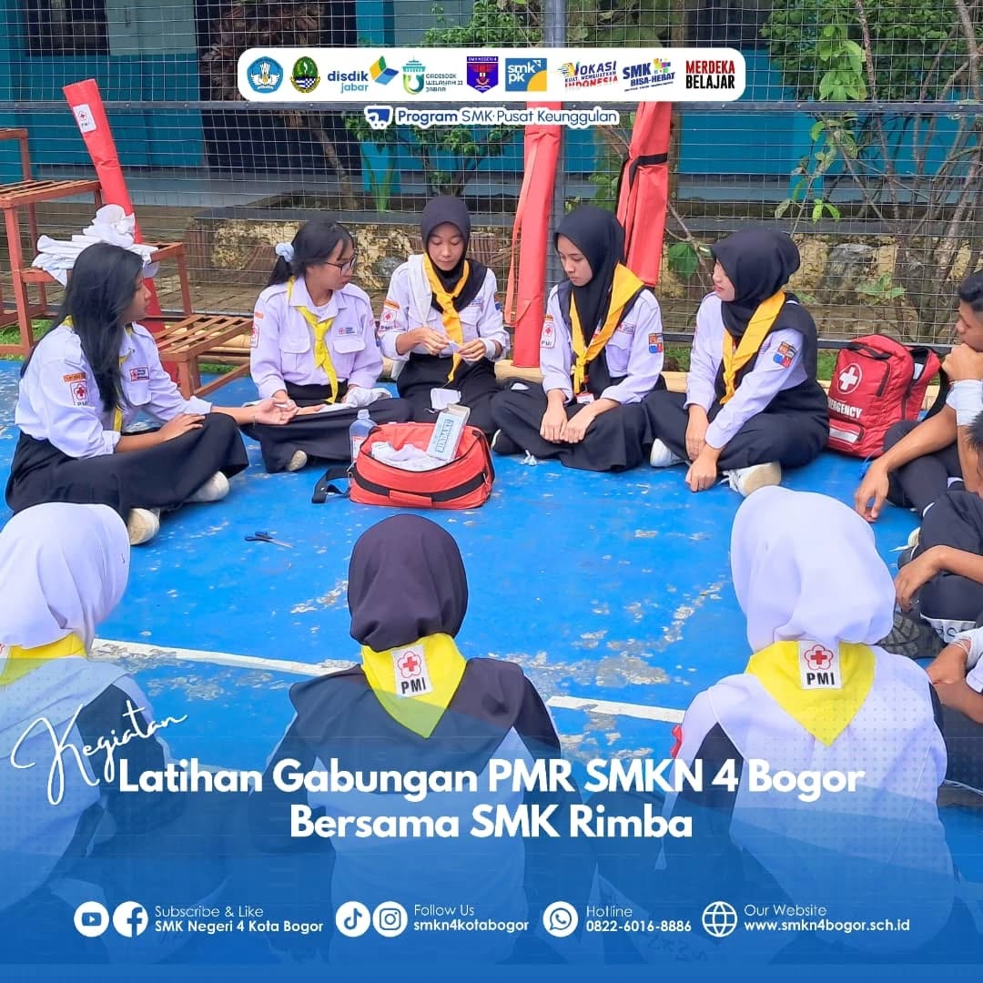 SMKN 4 Bogor Adakan Latihan Gabungan PMR dengan SMK Rimba