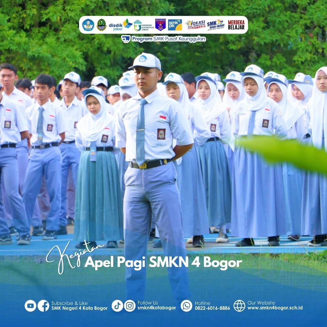 Apel Pagi SMKN 4 Bogor Digelar di Lapangan Sekolah