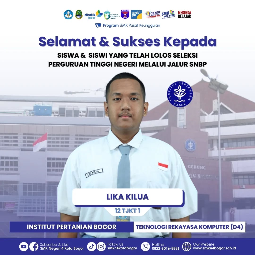 Siswa SMKN 4 Bogor Lolos SNBP ke IPB