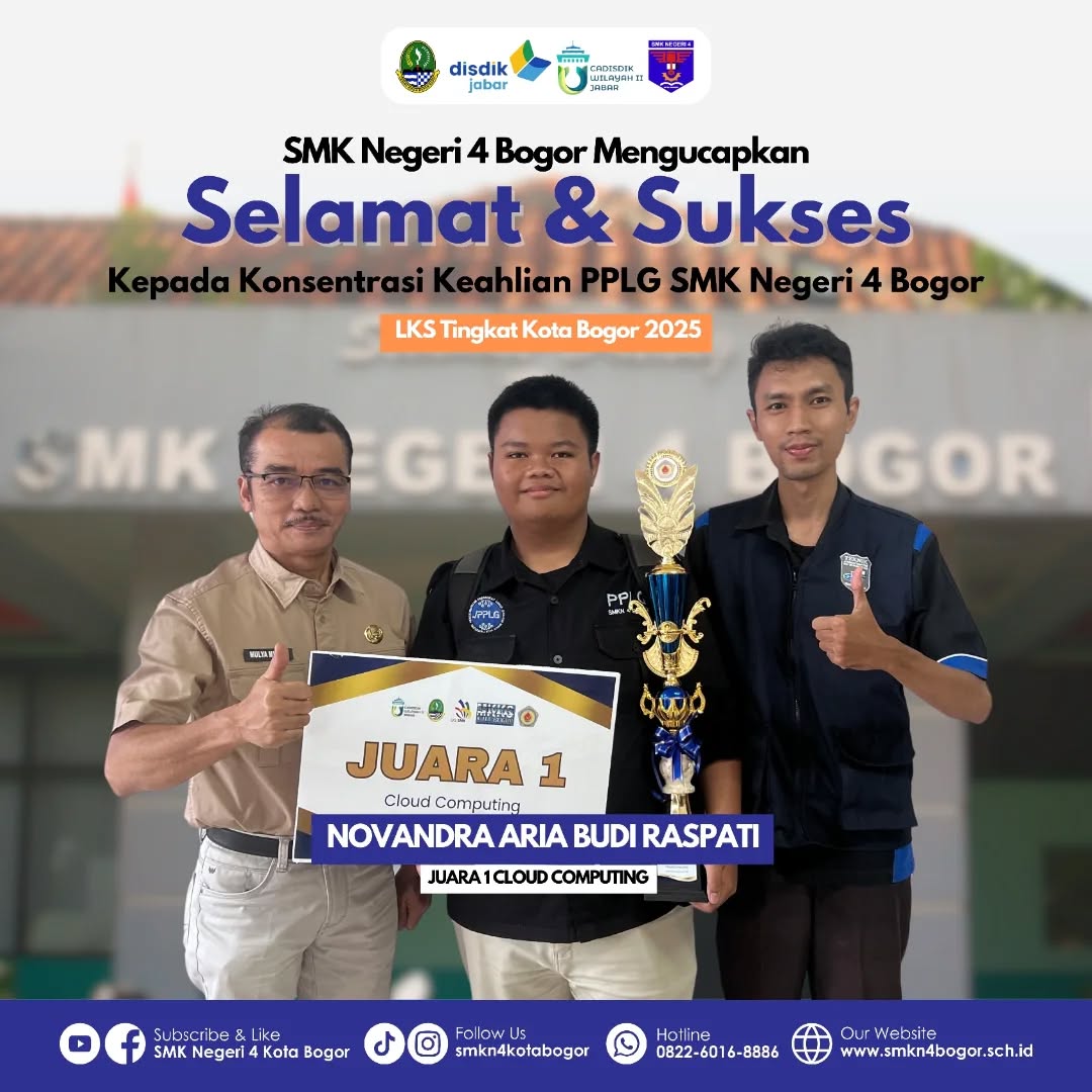 Siswa SMKN 4 Bogor Raih Juara 1 LKS Cloud Computing