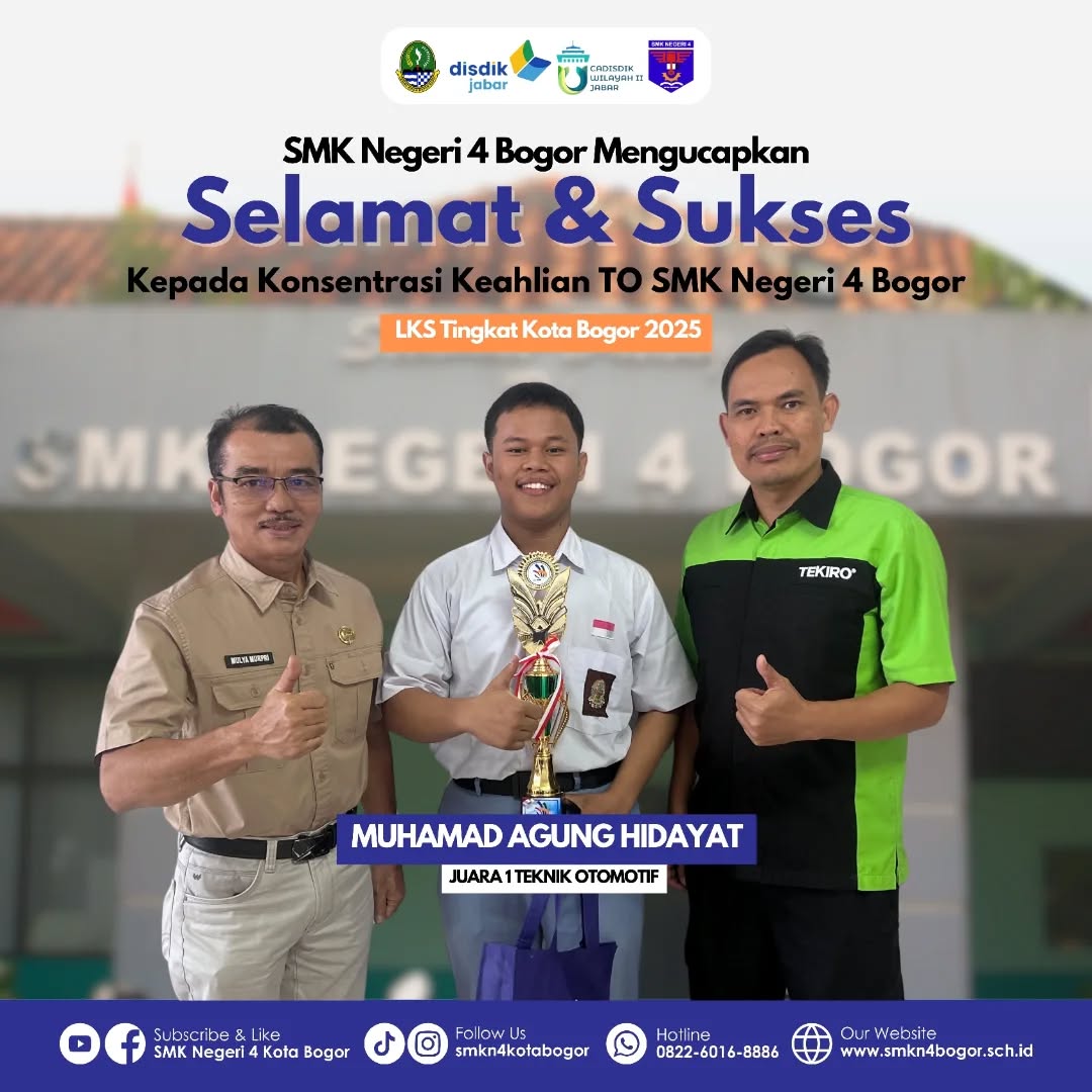 Siswa SMKN 4 Bogor Raih Juara 1 LKS Teknik Otomotif