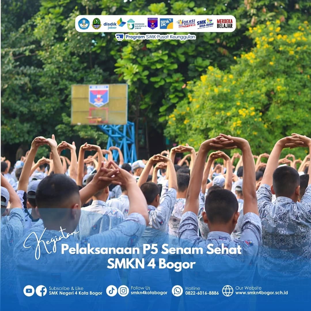 SMKN 4 Bogor Laksanakan P5 Senam Sehat