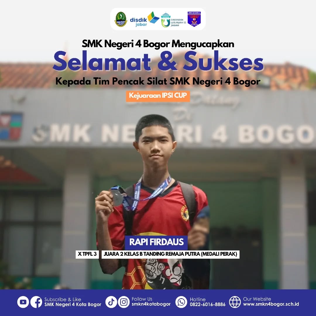 Siswa SMKN 4 Bogor Raih Juara 2 Pencak Silat IPSI CUP
