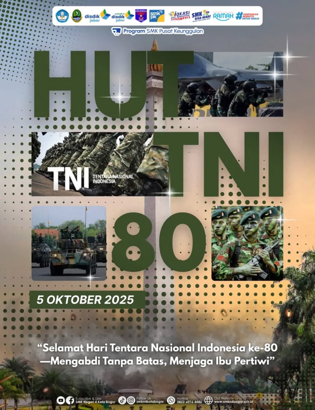 SMKN 4 Bogor Ucapkan Selamat Hari TNI ke-80