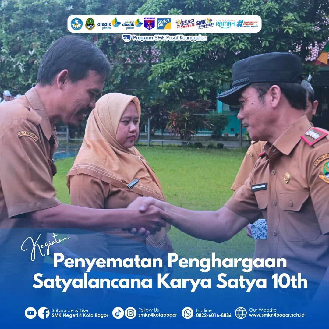 Guru SMKN 4 Bogor Raih Satya Lencana Karya Satya 10 Tahun