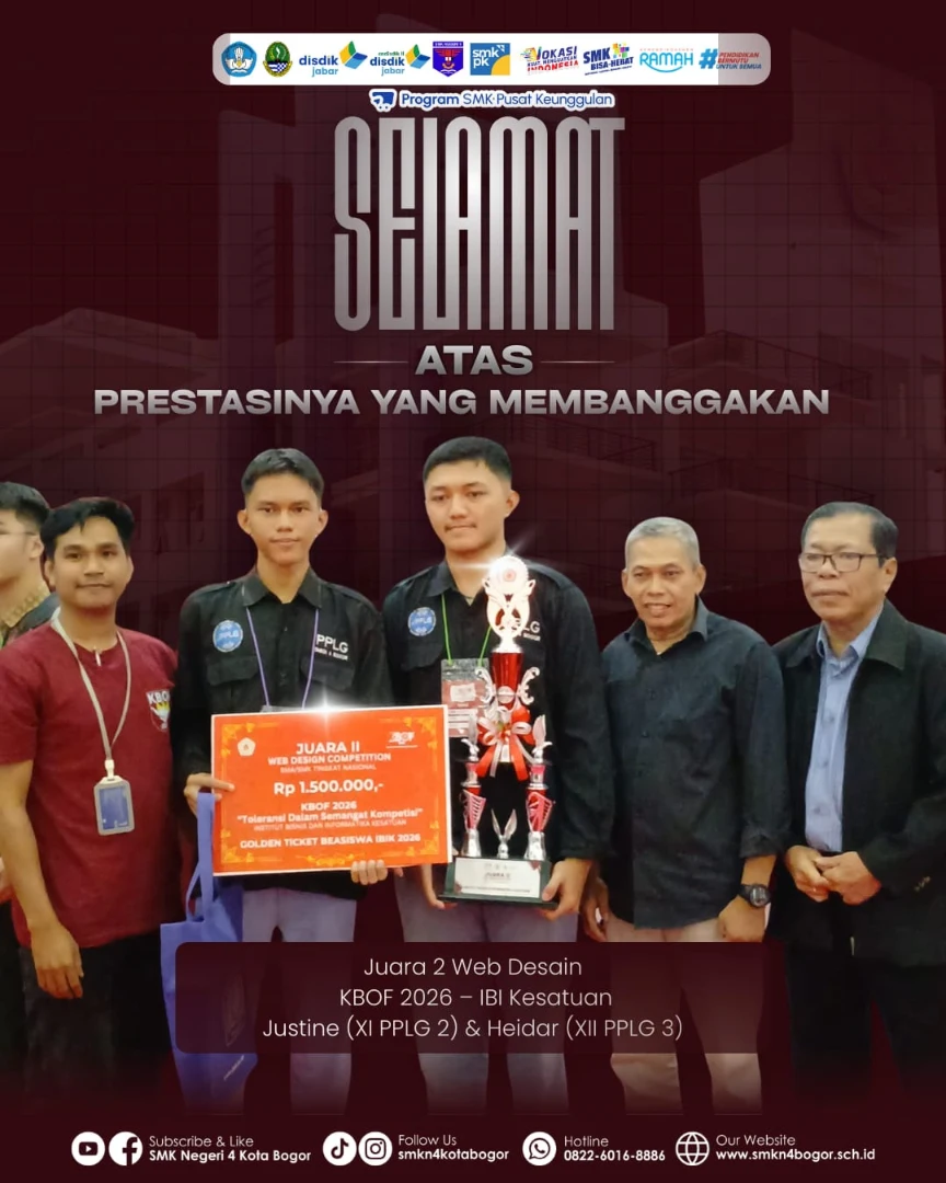 Selamat & Sukses: Justine dan Heidar Sabet Juara 2 Web Desain KBOF 2026